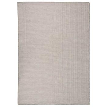 ARDEBO.de - Outdoor-Teppich Flachgewebe 140x200 cm Hellgrau