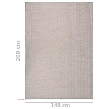 Outdoor-Teppich Flachgewebe 140x200 cm Hellgrau