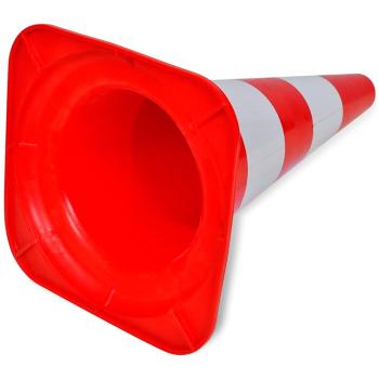 Verkehrskegel 10 Stk. Reflektierend Rot und Wei? 50 cm