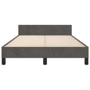 Bettgestell ohne Matratze Dunkelgrau 120x190 cm Samt