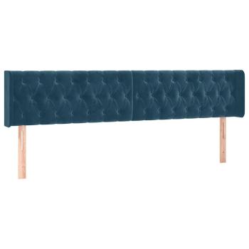 Bettgestell ohne Matratze Dunkelblau 120x190 cm Samt