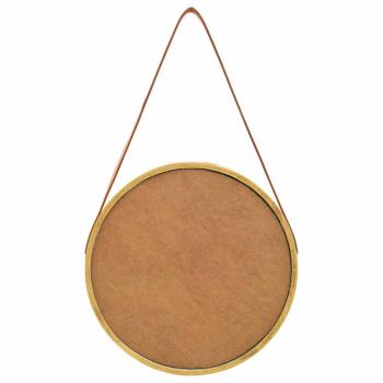 Wandspiegel mit Gürtel 40 cm Golden
