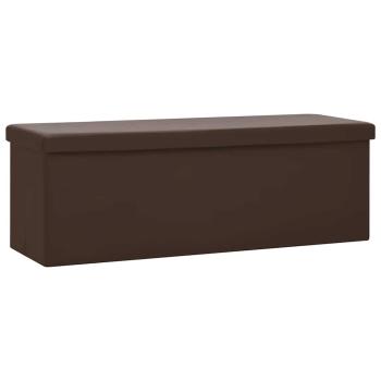 Faltbare Sitzbank mit Stauraum Braun PVC