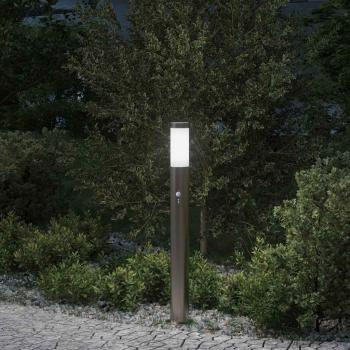 ARDEBO.de - Pollerleuchte mit Sensor 80 cm Edelstahl IP44