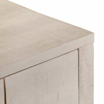 Konsolentisch Weiß 110x35x75 cm Massivholz Mango