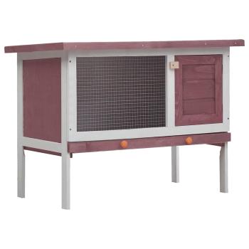 ARDEBO.de - Kaninchenstall 1 Ebene Braun Holz