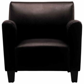 Sessel Dunkelbraun Kunstleder
