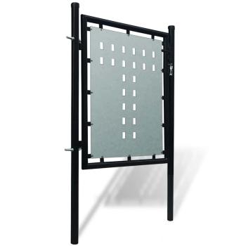 Schwarzes Einzeltor für Zäune 100 x 75 cm