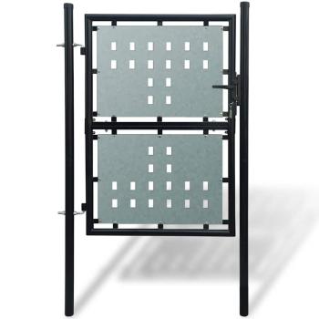 ARDEBO.de - Schwarzes Einzeltür-Gartentor 100x125 cm