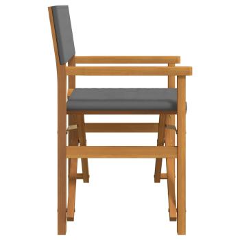 Regiest?hle 2 Stk. Klappbar Grau Massivholz Teak