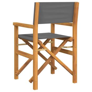 Regiest?hle 2 Stk. Klappbar Grau Massivholz Teak