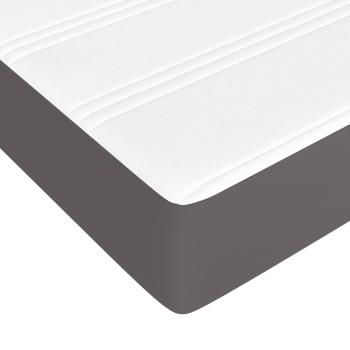 Taschenfederkernmatratze Mittel Grau 120x190x20 cm Kunstleder