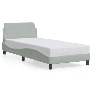 Bettgestell Dover Hellgrau 90x190 cm Samt