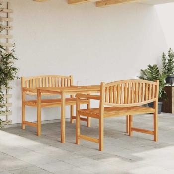 ARDEBO.de - 3-tlg. Garten-Essgruppe Massivholz Teak