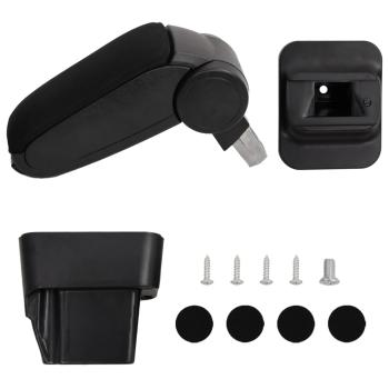 ARDEBO.de - Auto-Armlehne für OPEL ASTRA H (2004?2010) Schwarz 13x34x(33?46) cm ABS
