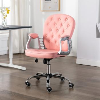ARDEBO.de - Bürodrehstuhl Rosa Kunstleder