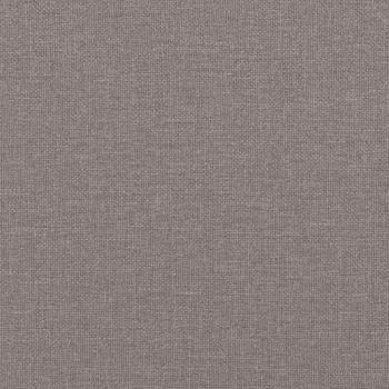 Hocker mit Holzbeinen Taupe Stoff