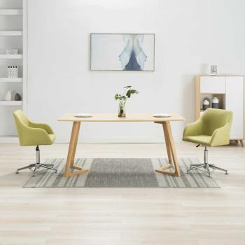 ARDEBO.de - Esszimmerstühle Drehbar 2 Stk. Grün Stoff