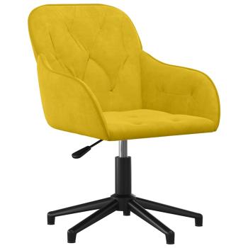 Bürostuhl Drehbar Gelb Samt
