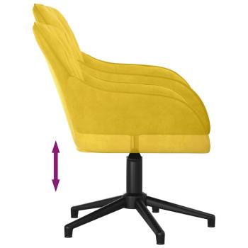 Bürostuhl Drehbar Gelb Samt