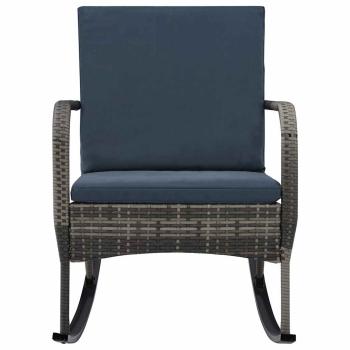 Garten-Schaukelstuhl Poly Rattan Anthrazit
