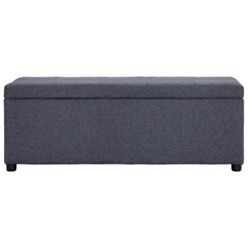 Bank mit Staufach 116 cm Dunkelgrau Polyester