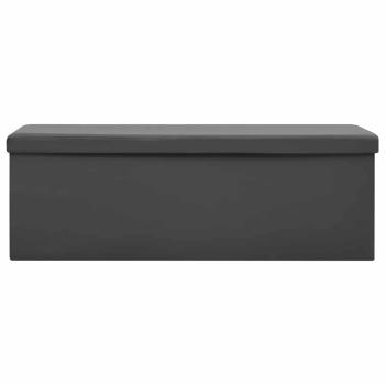 Faltbare Sitzbank mit Stauraum Grau PVC