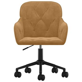 Bürostuhl Drehbar Braun Samt