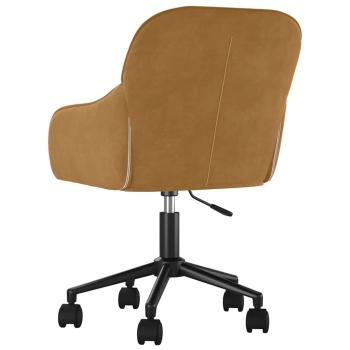 Bürostuhl Drehbar Braun Samt