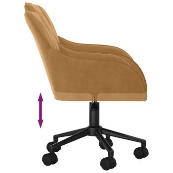 Bürostuhl Drehbar Braun Samt