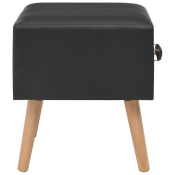 Nachttisch Schwarz 40x35x40 Kunstleder