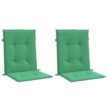 Gartenstuhlauflagen für Niedriglehner 2 Stk. Grün 100x50x3 cm