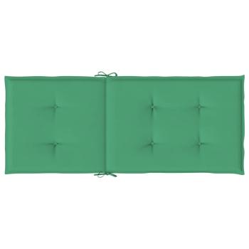 Gartenstuhlauflagen für Hochlehner 2 Stk. Grün 120x50x3cm Stoff