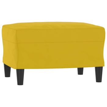 Sessel mit Hocker Gelb 60 cm Samt