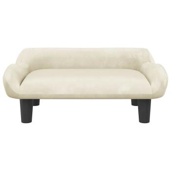 Hundebett Creme 70x40x24 cm Samt