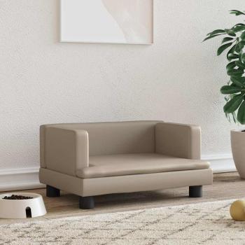 ARDEBO.de - Hundebett Cappuccino-Braun 60x40x30 cm Kunstleder