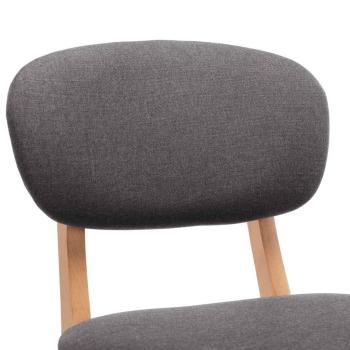 Barhocker 2 Stk. Dunkelgrau Stoff