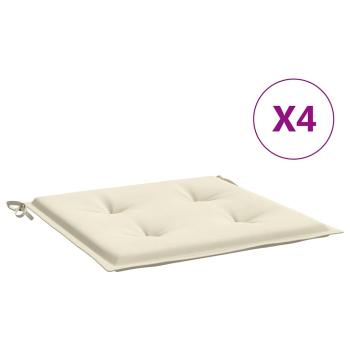 Gartenstuhl-Kissen 4 Stk. Creme 50x50x3 cm Oxford-Gewebe
