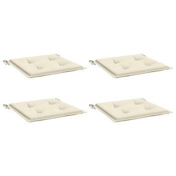 Gartenstuhl-Kissen 4 Stk. Creme 50x50x3 cm Oxford-Gewebe