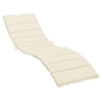Sonnenliegen-Auflage Creme 200x70x3 cm Oxford-Gewebe