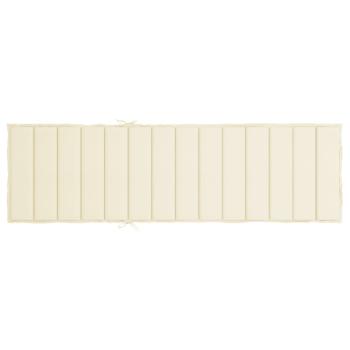 Sonnenliegen-Auflage Creme 200x70x3 cm Oxford-Gewebe
