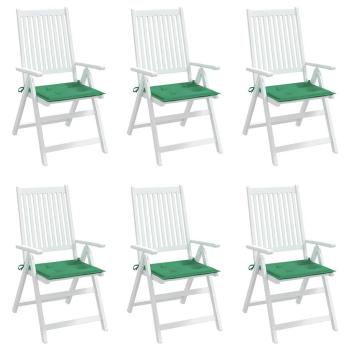 Gartenstuhl-Kissen 6 Stk. Grün 50x50x3 cm Oxford-Gewebe