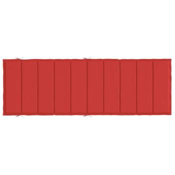 Sonnenliegen-Auflage Rot 186x58x4 cm Oxford-Gewebe