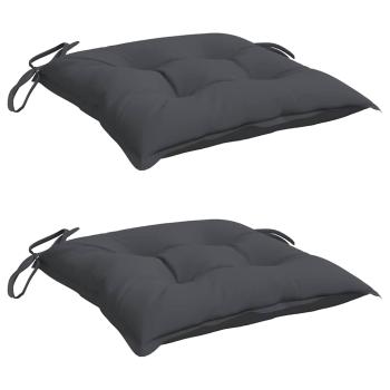 Stuhlkissen 2 Stk. Anthrazit 50x50x7 cm Oxford-Gewebe
