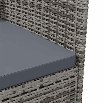 Garten-Essstühle 2 Stk. Poly Rattan Grau