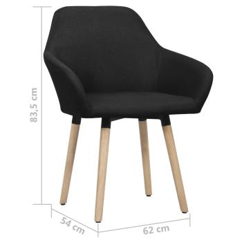 Esszimmerstühle 2 Stk. Schwarz Stoff