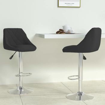 ARDEBO.de - Barhocker 2 Stk. Schwarz Samt