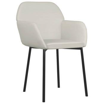 Esszimmerstühle 2 Stk. Creme Samt