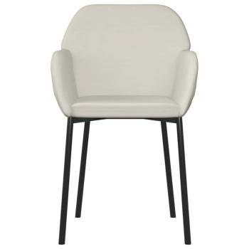 Esszimmerstühle 2 Stk. Creme Samt