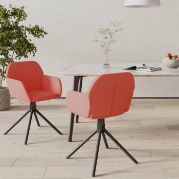 ARDEBO.de - Esszimmerstühle 2 Stk. Drehbar Rosa Samt